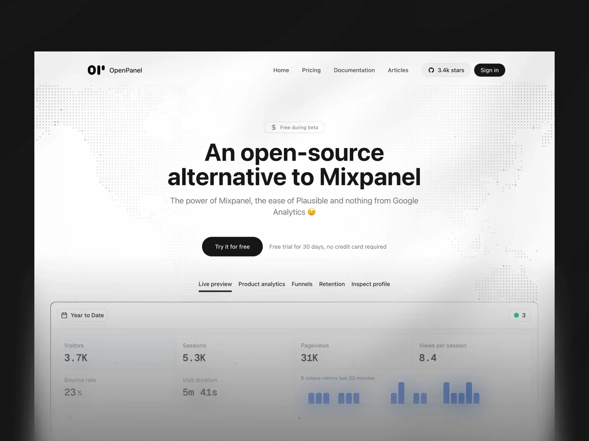 OpenPanel screenshot